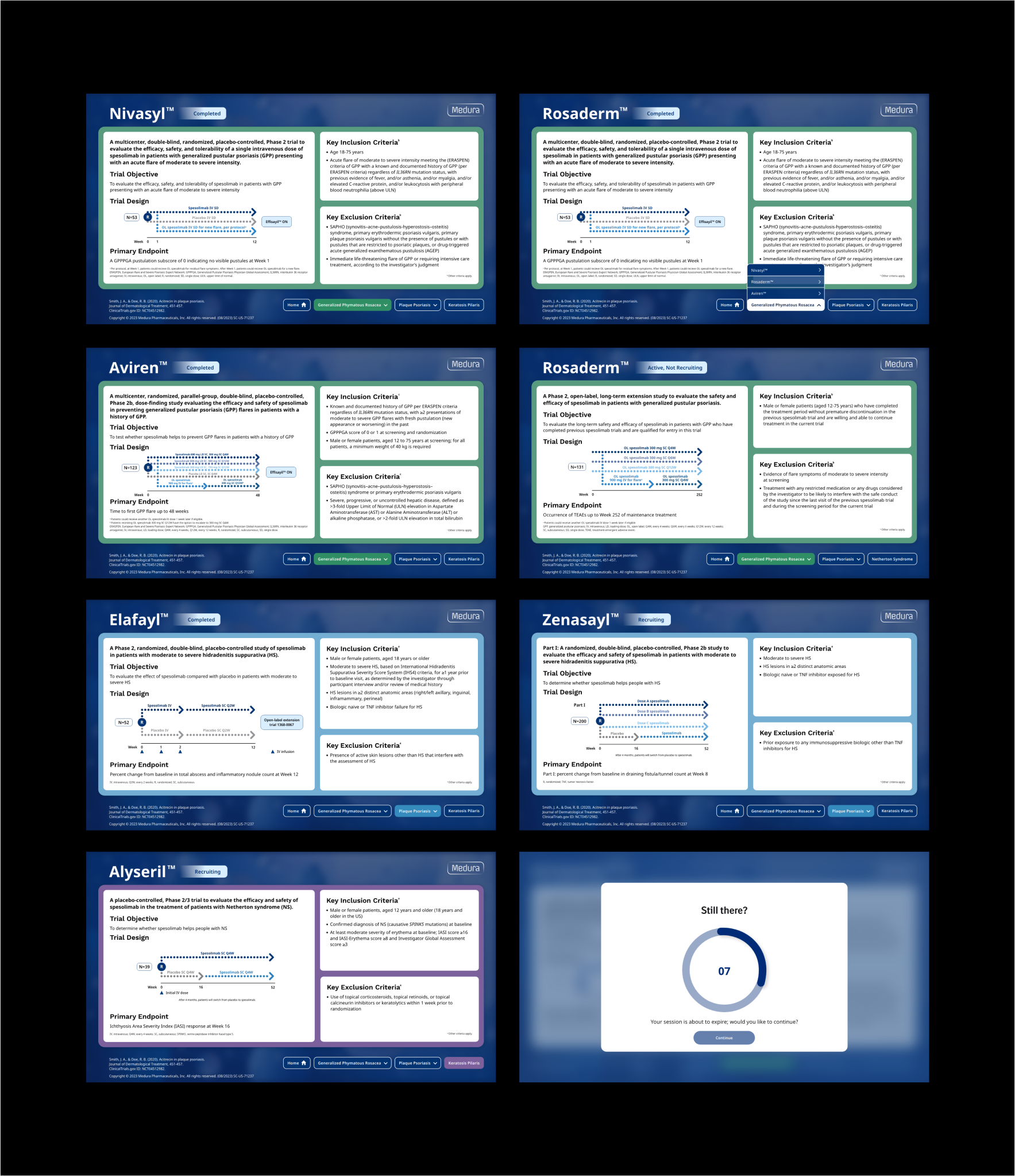 Dermatology touchscreen slides